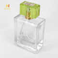 Frasco de perfume quadrado com vidro de garrafa de vidro de tampa
